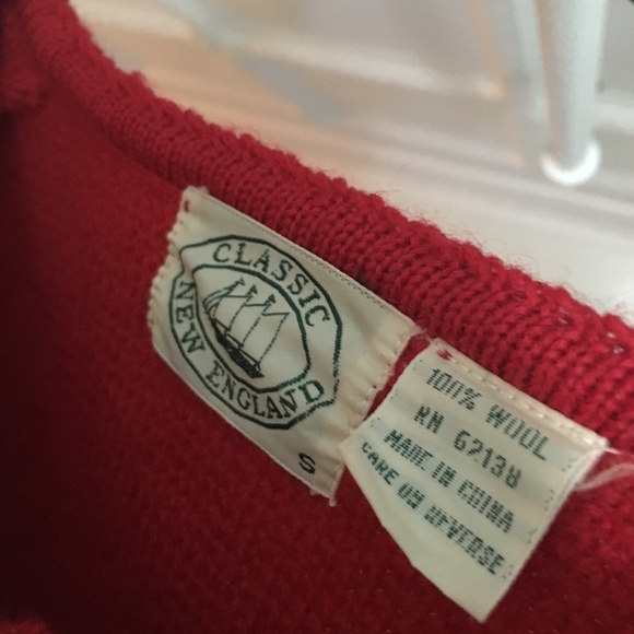 vintage red wool sweater - Picture 4 of 4